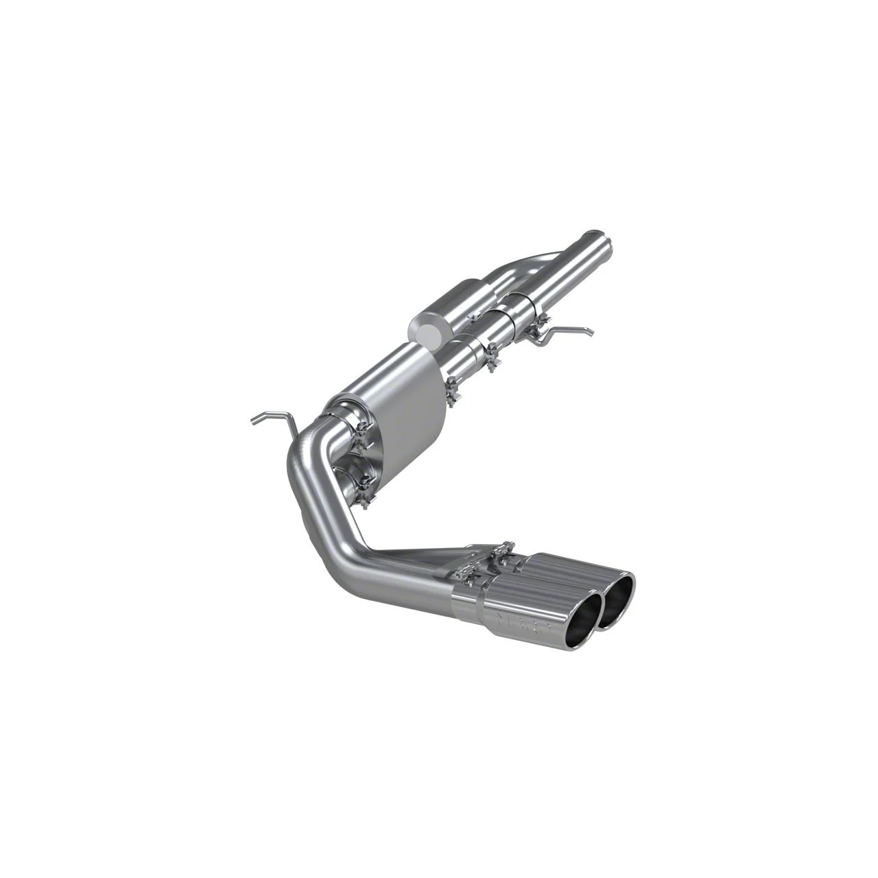 MBRP Armor Pro Dual Exhaust System with Polished Tips; Middle Side Exit (09-18 4.3L Sierra 1500)