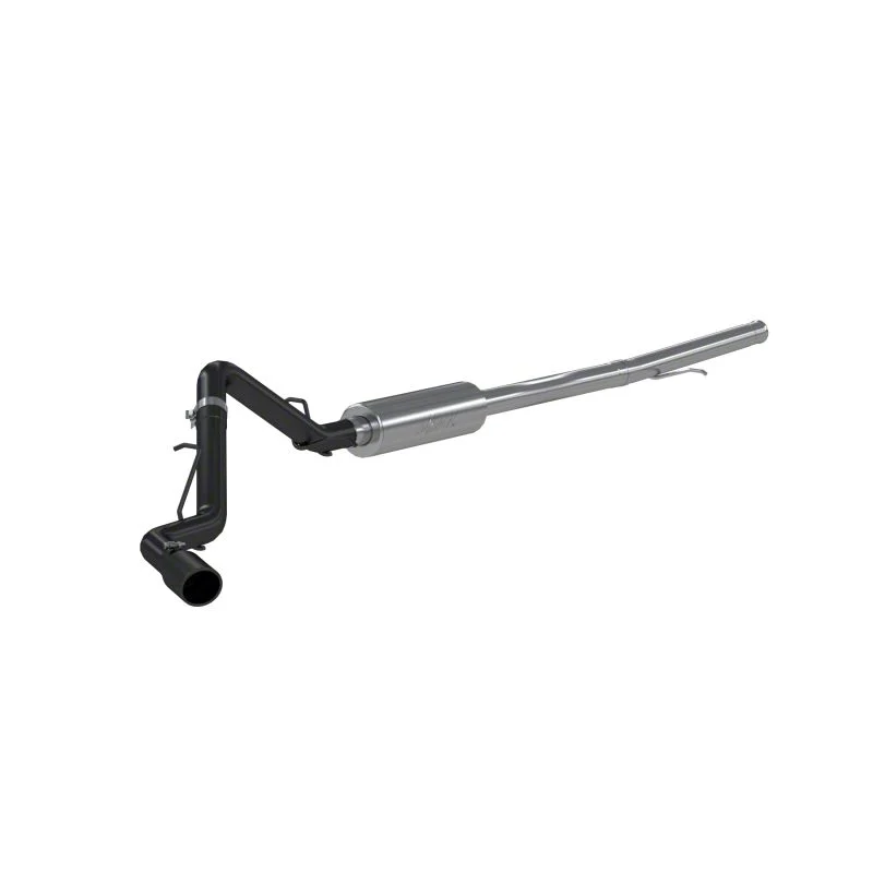 MBRP Armor BLK Single Exhaust System; Side Exit (19-26 4.3L Silverado 1500)