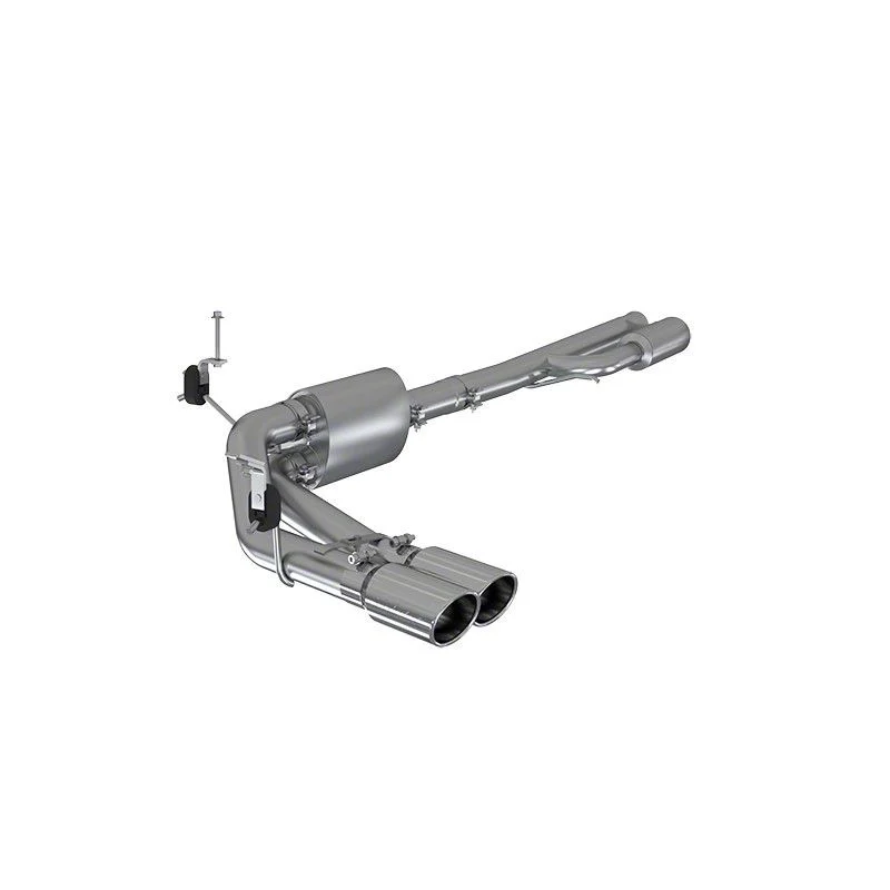 MBRP Armor Pro Dual Exhaust System with Polished Tips; Middle Side Exit (19-26 5.3L Silverado 1500)