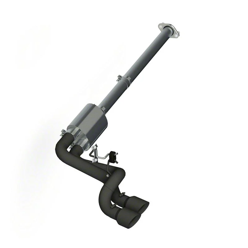 MBRP Armor BLK Dual Exhaust System; Middle Side Exit (11-14 6.2L F-150, Excluding Raptor)