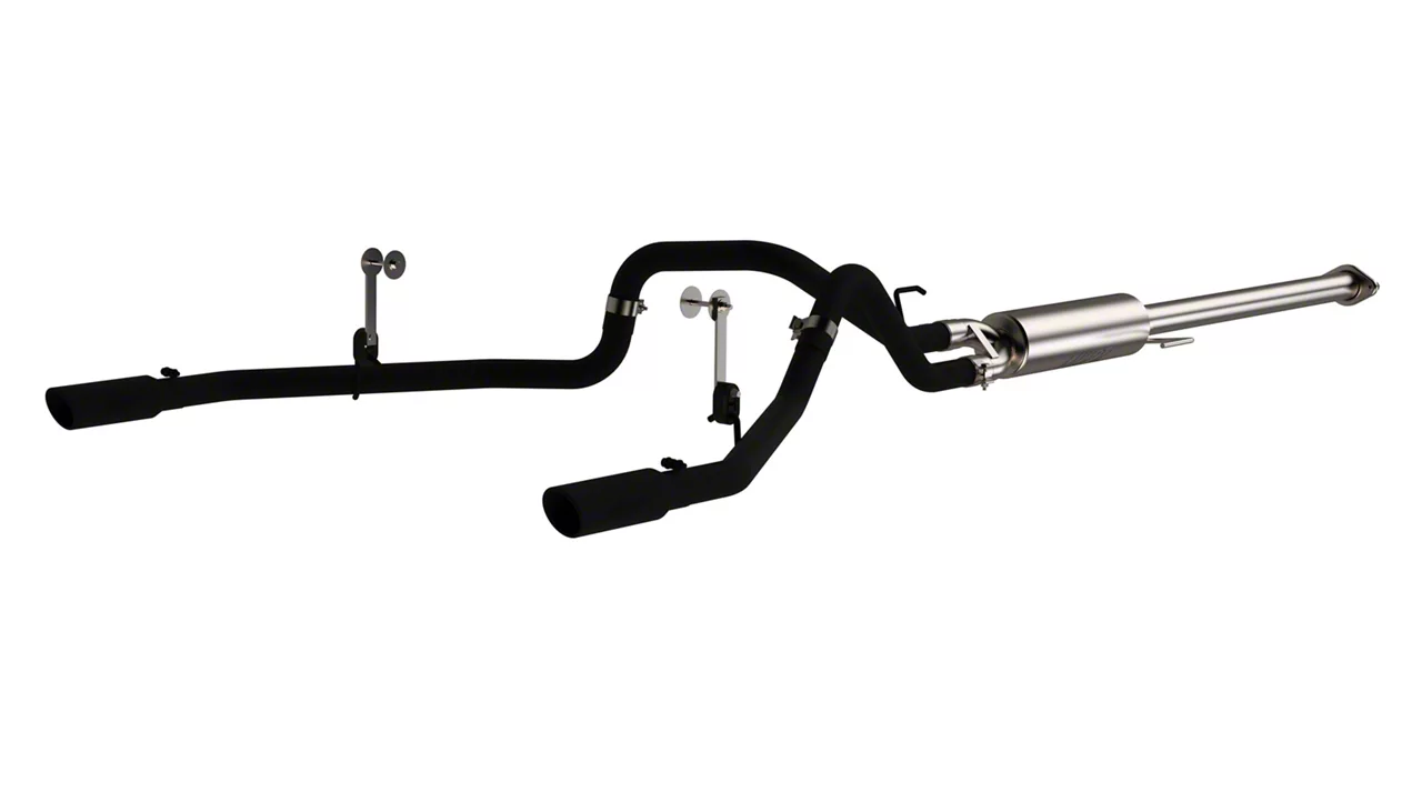 MBRP Armor BLK Dual Exhaust System; Rear Exit (11-14 3.5L EcoBoost F-150)