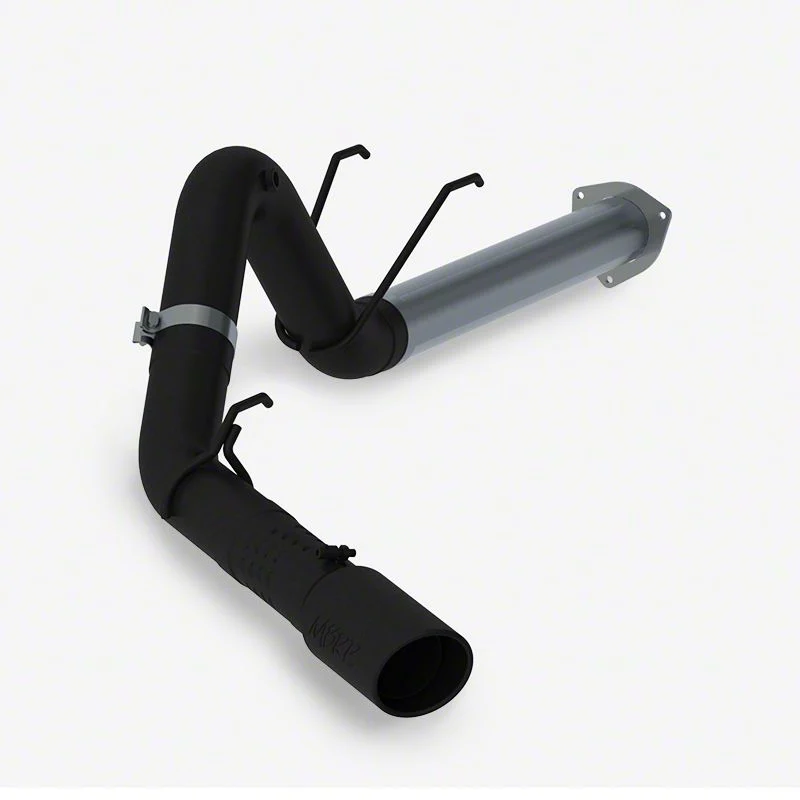 MBRP Armor BLK Filter-Back Single Exhaust System; Side Exit (17-22 6.7L Powerstroke F-350 Super Duty)