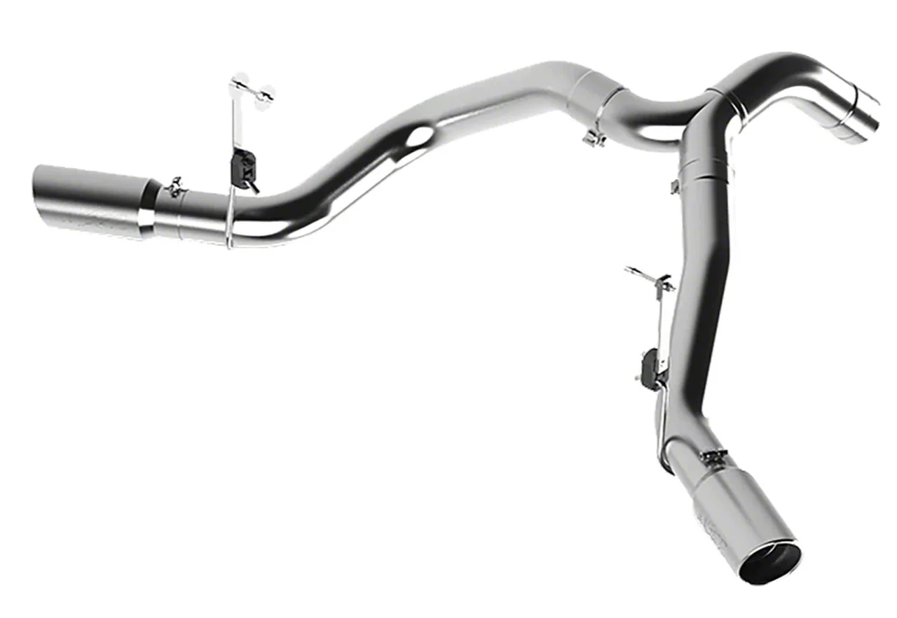 MBRP Armor Lite Filter-Back Cool Dual Exhaust System with Polished Tips; Side Exit (2013 6.7L RAM 2500)