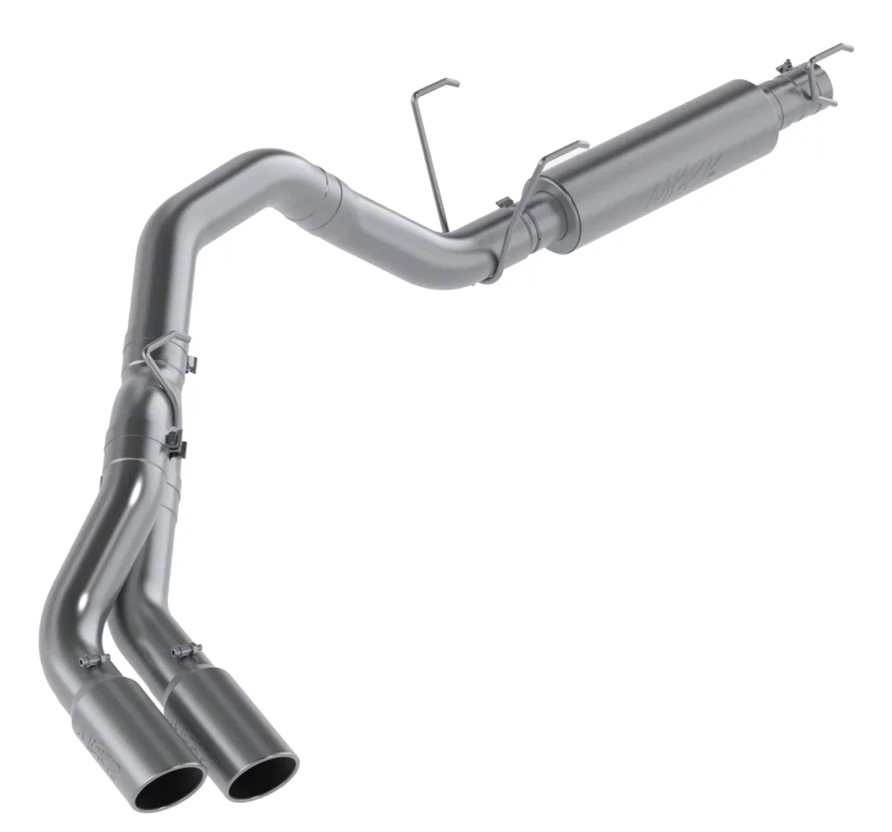 MBRP Armor Plus Single Exhaust System with Dual Polished Tips; Side Exit (14-26 6.4L RAM 2500)