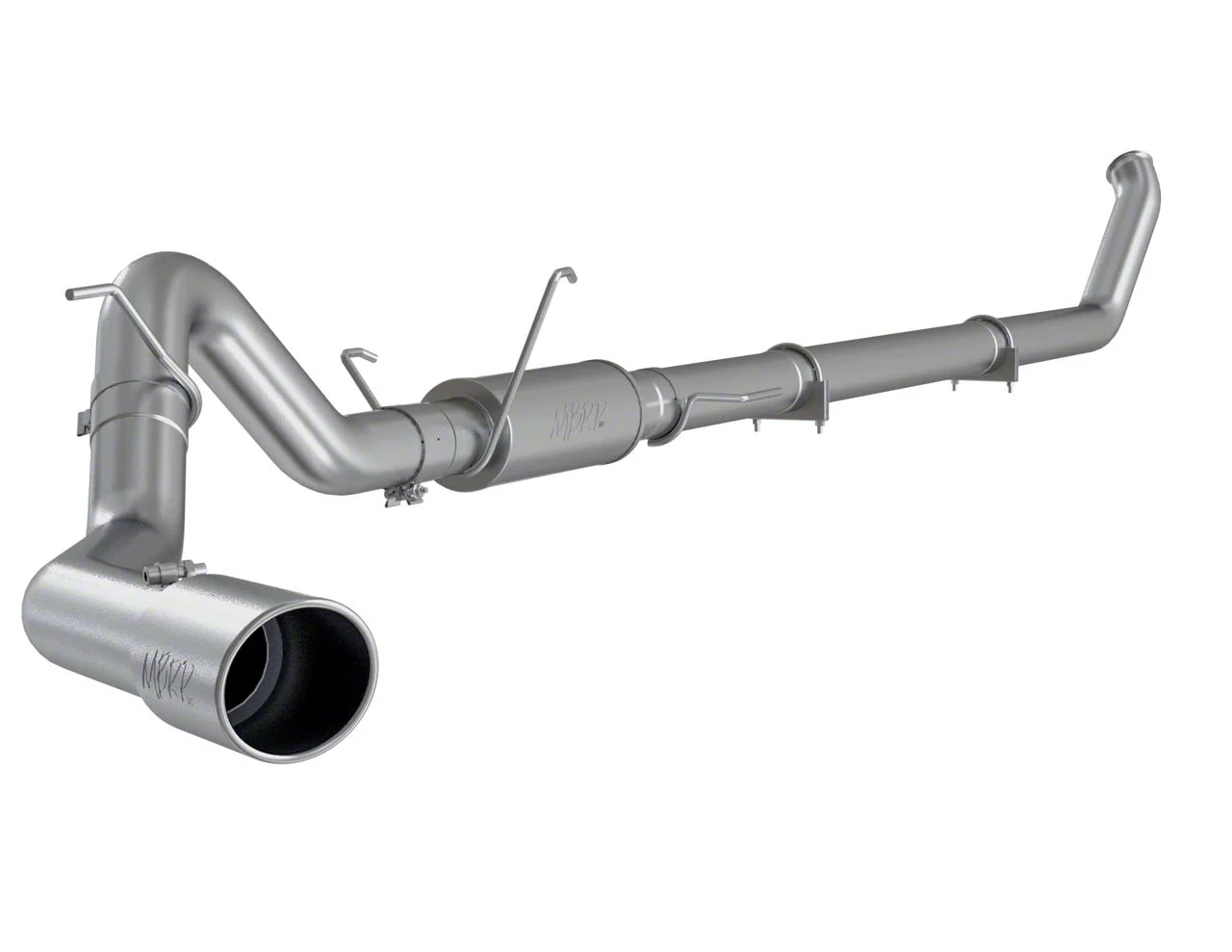 MBRP Armor Lite Turbo-Back Single Exhaust System with Polished Tip; Side Exit (03-04 4WD 5.9L RAM 3500)