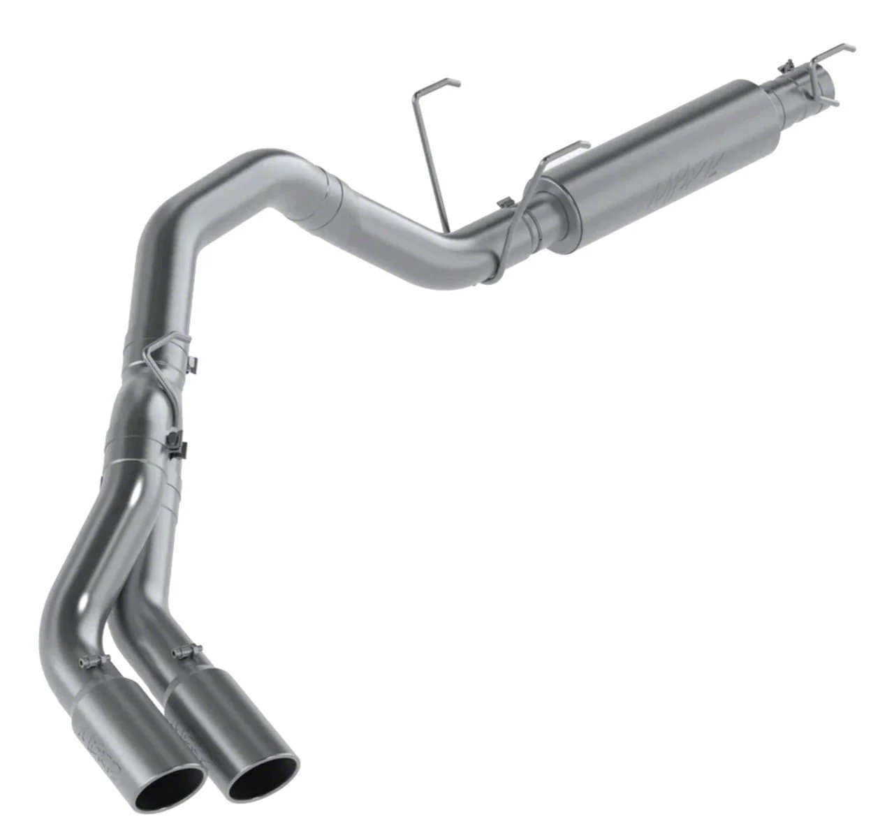 MBRP Armor Plus Single Exhaust System with Dual Polished Tips; Side Exit (14-26 6.4L RAM 3500)