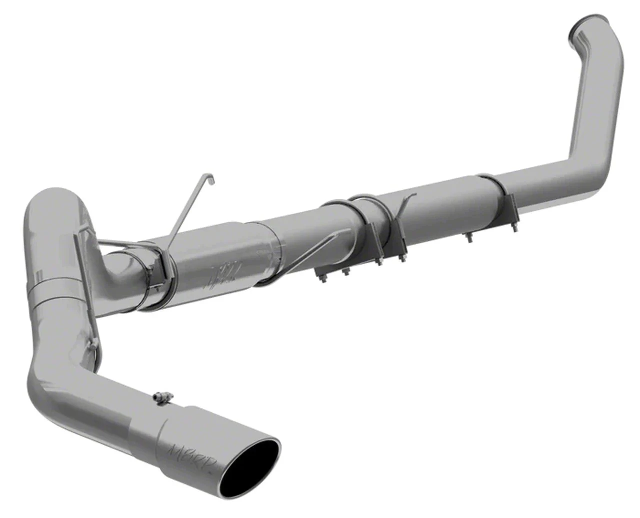 MBRP Armor Lite Turbo-Back Single Exhaust System with Polished Tip; Side Exit (03-04 5.9L RAM 3500)