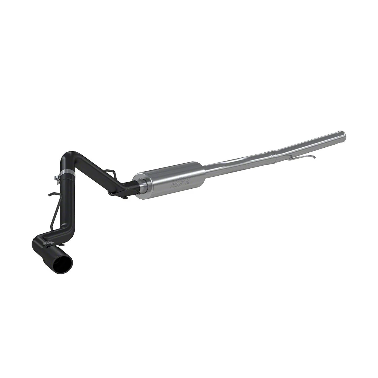 MBRP Armor BLK Single Exhaust System; Side Exit (19-26 5.3L Silverado 1500)