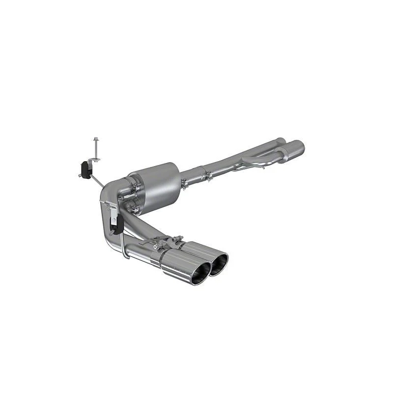 MBRP Armor Lite Dual Exhaust System with Polished Tips; Middle Side Exit (19-26 4.3L Silverado 1500)