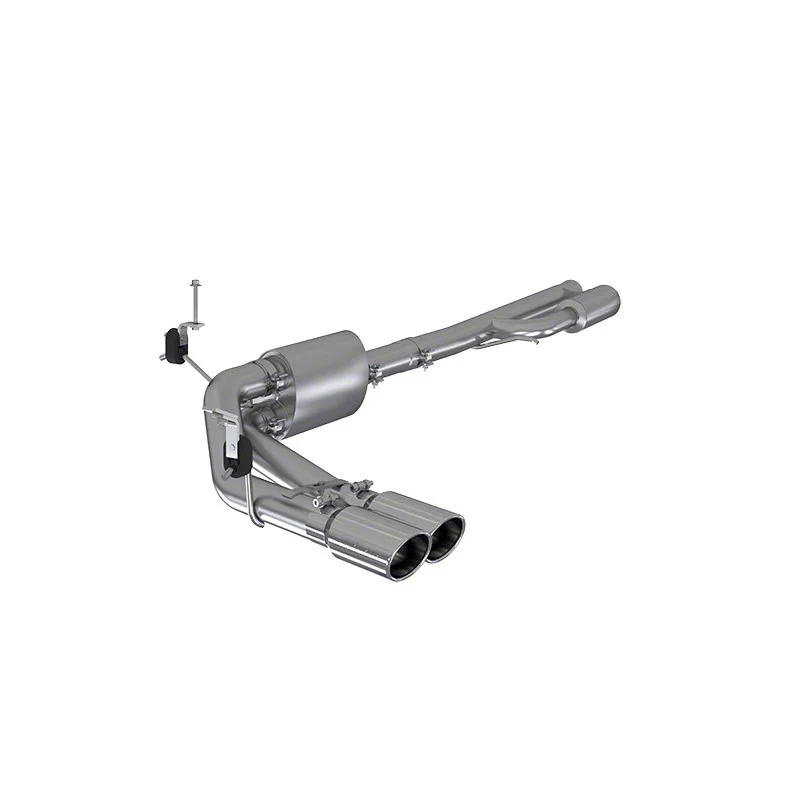 MBRP Armor Pro Dual Exhaust System with Polished Tips; Middle Side Exit (19-26 4.3L Silverado 1500)
