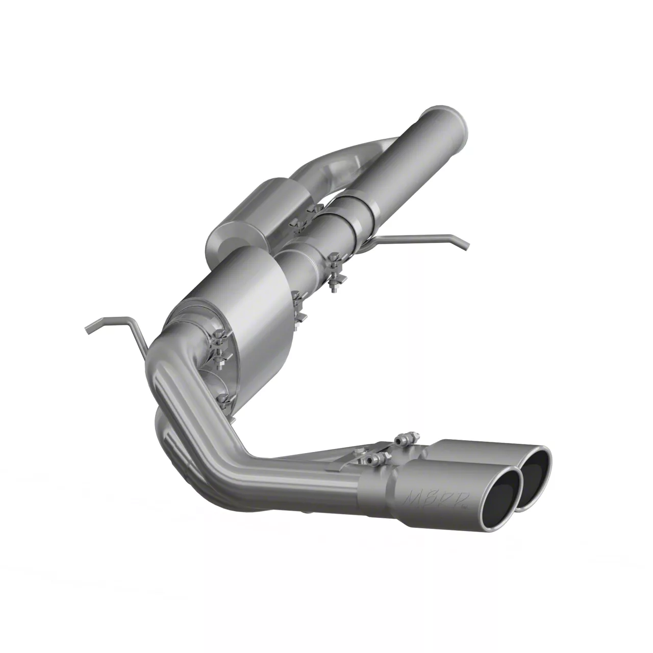 MBRP Armor Plus Dual Exhaust System with Polished Tips; Middle Side Exit (09-18 5.3L Silverado 1500)