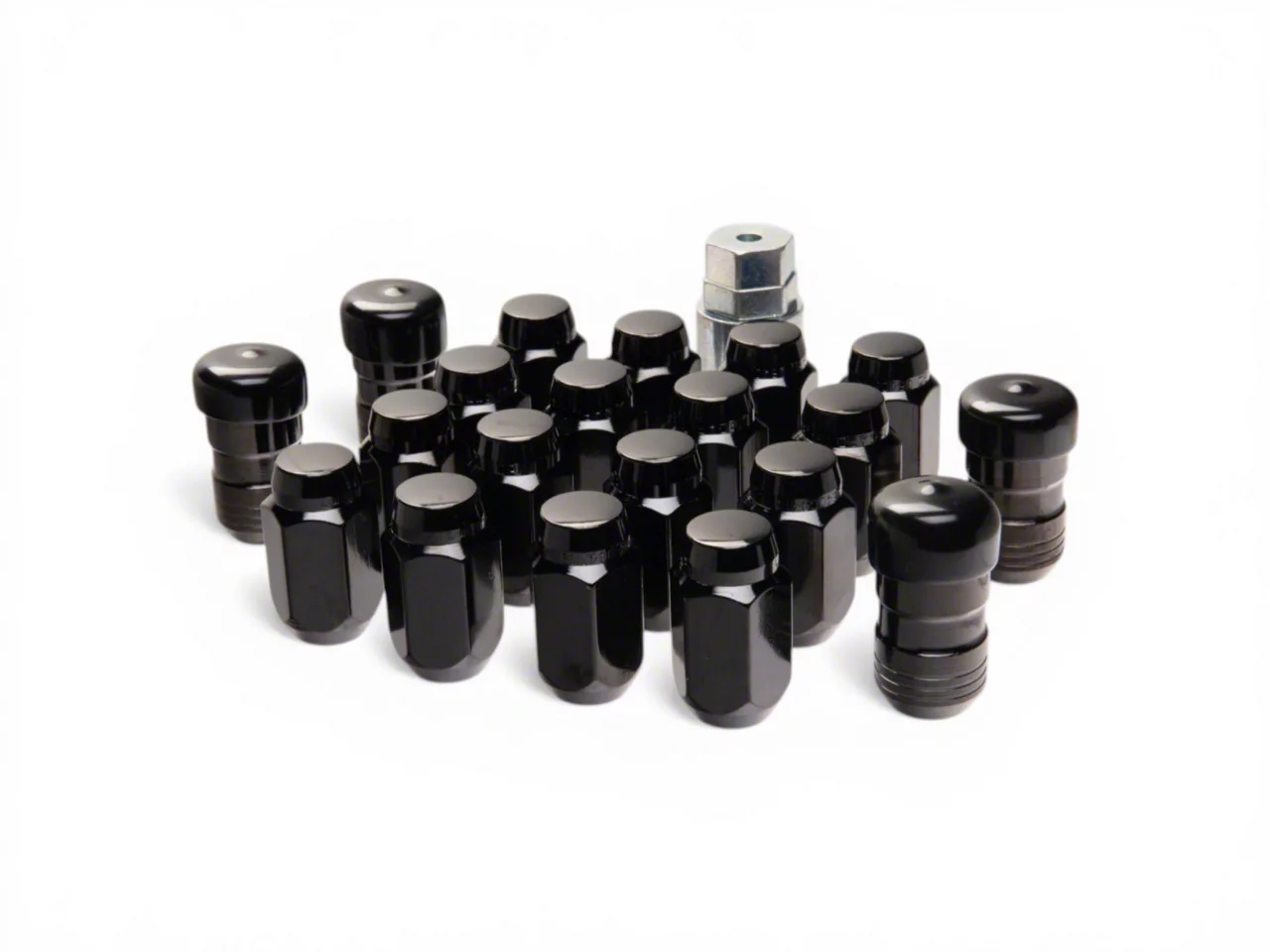 McGard Black Wheel Installation Lug Nut Kit; 14mm x 1.5; Set of 20 (12-18 RAM 1500)