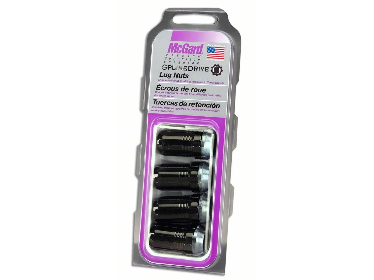 McGard Black Spline Drive Lug Nut Kit; 14mm x 1.5; Set of 4 (12-18 RAM 1500)