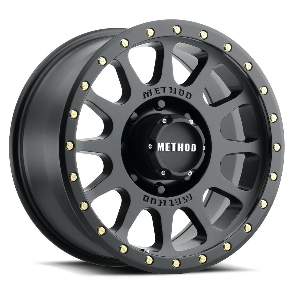Method Race Wheels MR305 NV HD Matte Black 8-Lug Wheel; 17x8.5; 0mm Offset (11-16 F-350 Super Duty SRW)