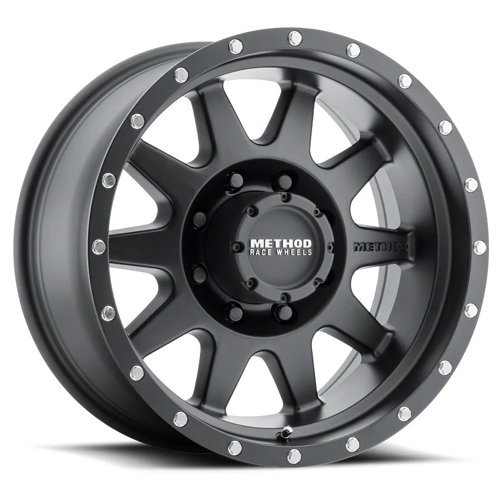Method Race Wheels MR301 The Standard Matte Black 8-Lug Wheel; 17x9; -12mm Offset (17-22 F-350 Super Duty SRW)