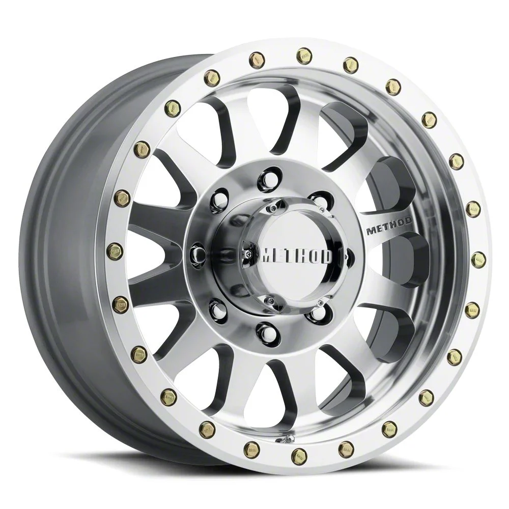 Method Race Wheels MR304 Double Standard Machined 8-Lug Wheel; 17x8.5; 0mm Offset (17-22 F-350 Super Duty SRW)