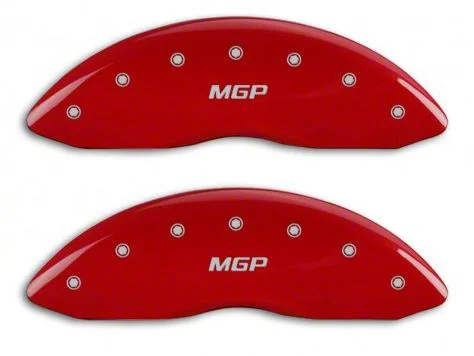MGP Brake Caliper Covers with MGP Logo; Red; Front Only (07-13 Sierra 1500)
