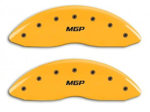 MGP Brake Caliper Covers with MGP Logo; Yellow; Front Only (07-13 Sierra 1500)