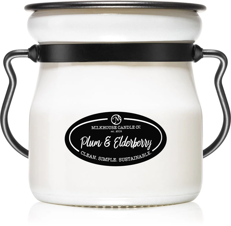 Milkhouse Candle Co. Creamery Plums & Elderberry candela profumata Cream Jar 142 g