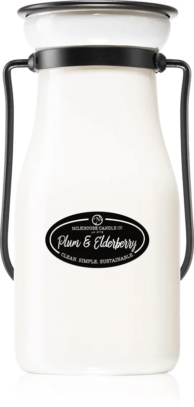 Milkhouse Candle Co. Creamery Plums & Elderberry candela profumata Milkbottle 227 g