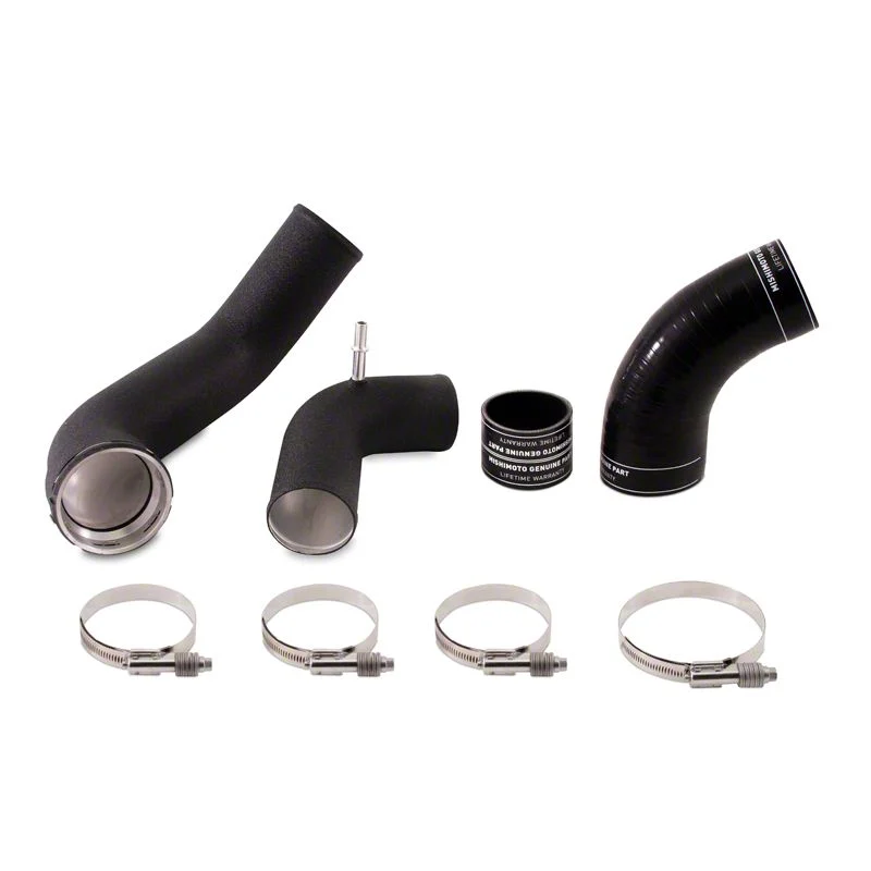 Mishimoto Cold-Side Intercooler Pipe Kit; Wrinkle Black (17-20 3.5L EcoBoost F-150)