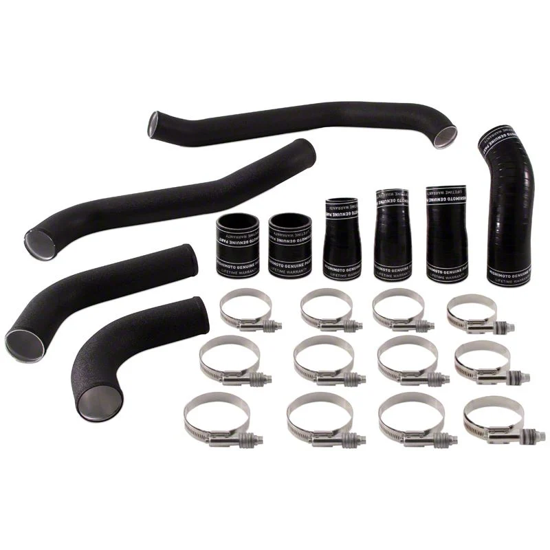 Mishimoto Hot-Side Intercooler Pipe Kit; Wrinkle Black (17-20 3.5L EcoBoost F-150)