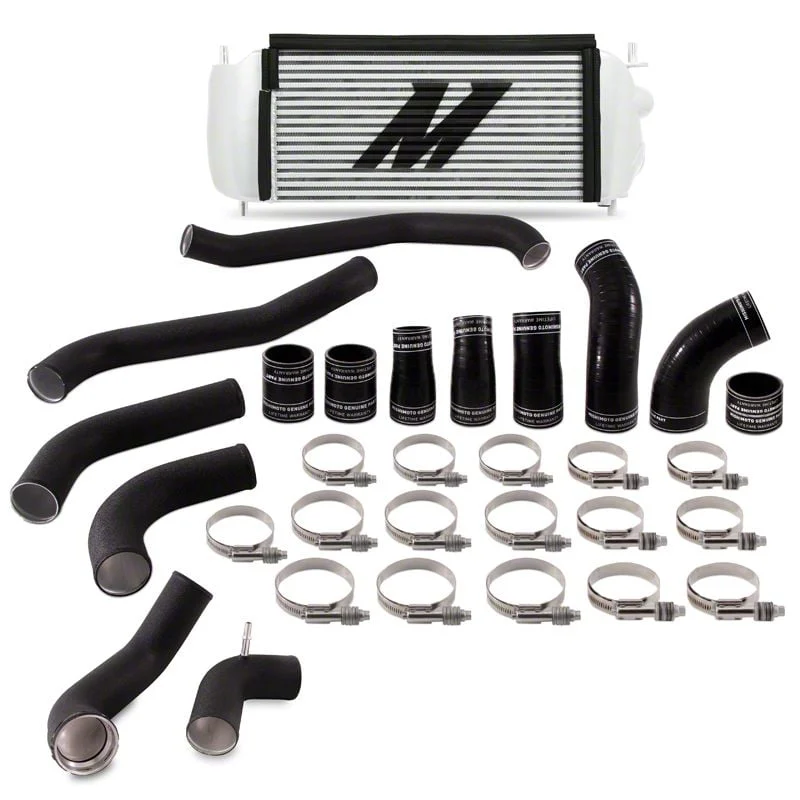 Mishimoto Performance Intercooler Kit with Black Piping; Silver (17-20 3.5L EcoBoost F-150)