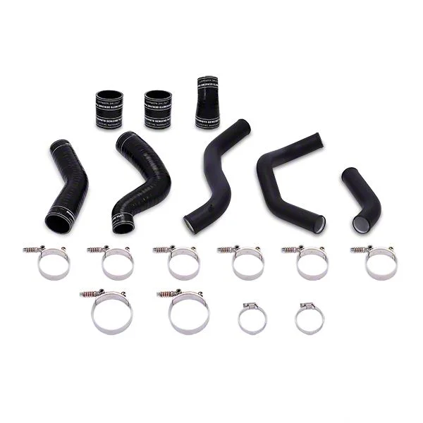 Mishimoto Hot-Side Intercooler Pipe Kit; Wrinkle Black (11-14 3.5L EcoBoost F-150)