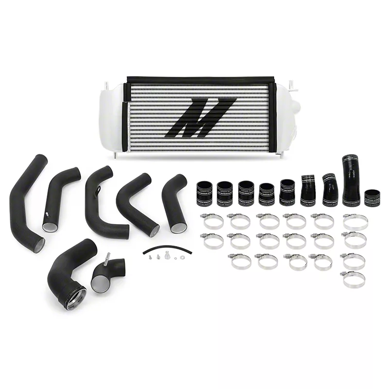 Mishimoto Performance Intercooler Kit with Black Piping; Silver (15-16 3.5L EcoBoost F-150)