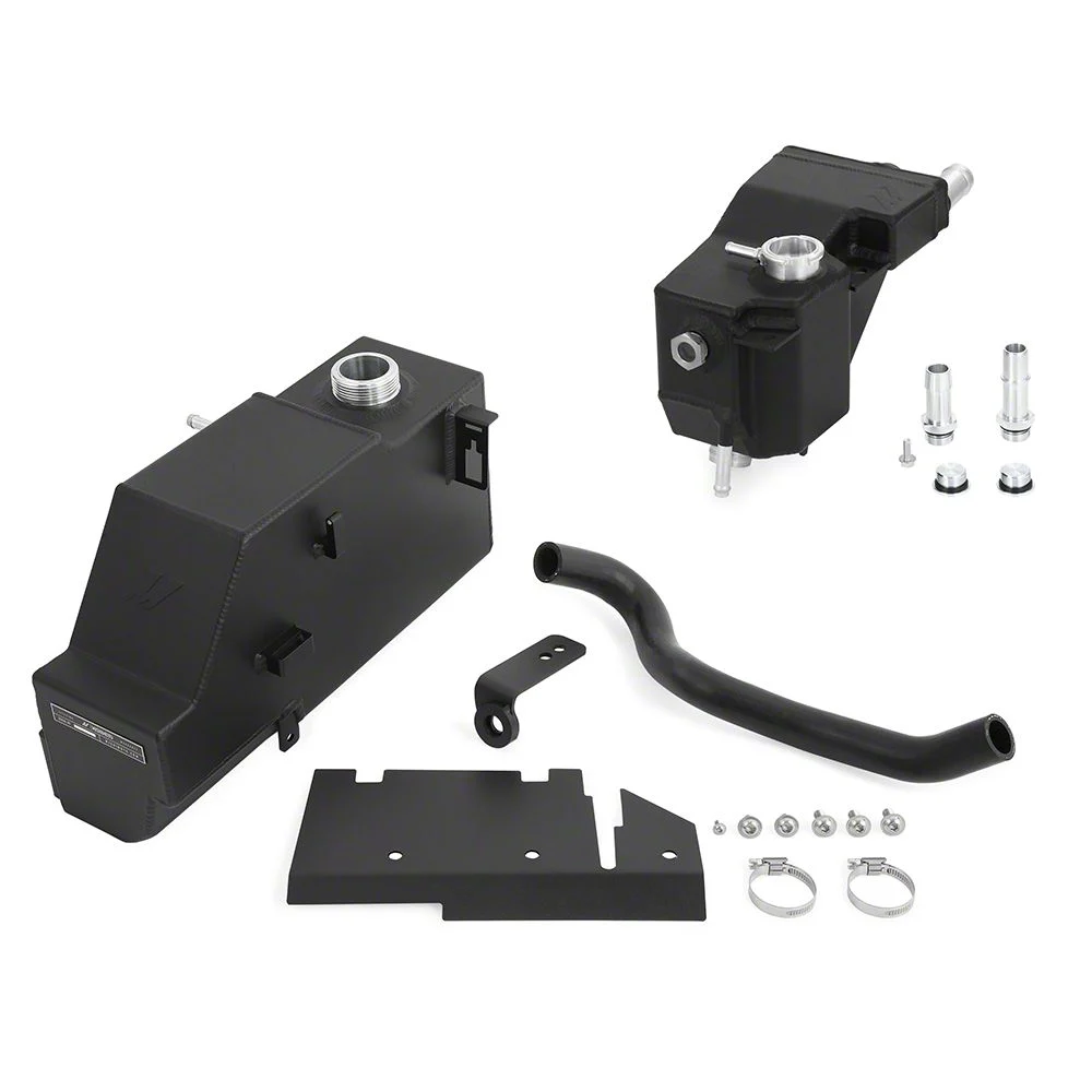 Mishimoto Aluminum Degas Tank Kit; Micro-Wrinkle Black (11-19 6.7L Powerstroke F-250 Super Duty)