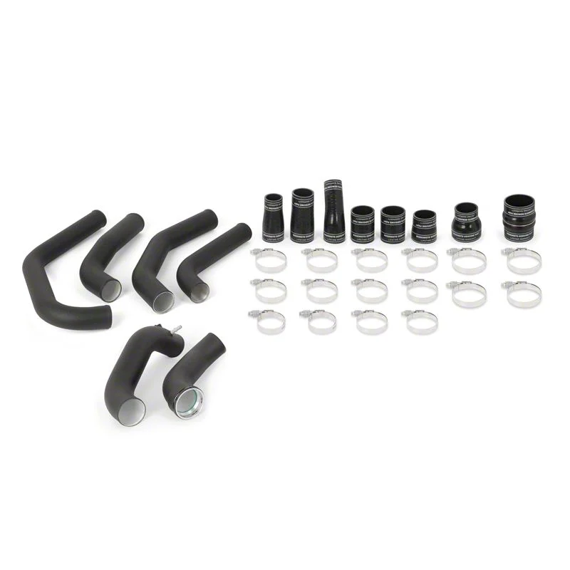Mishimoto Intercooler Pipe Kit; Wrinkle Black (15-20 2.7L EcoBoost F-150)