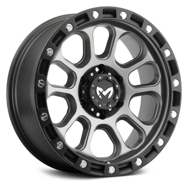 MKW Offroad M204 Matte Gray 6-Lug Wheel; 17x9; 0mm Offset (15-20 Tahoe)