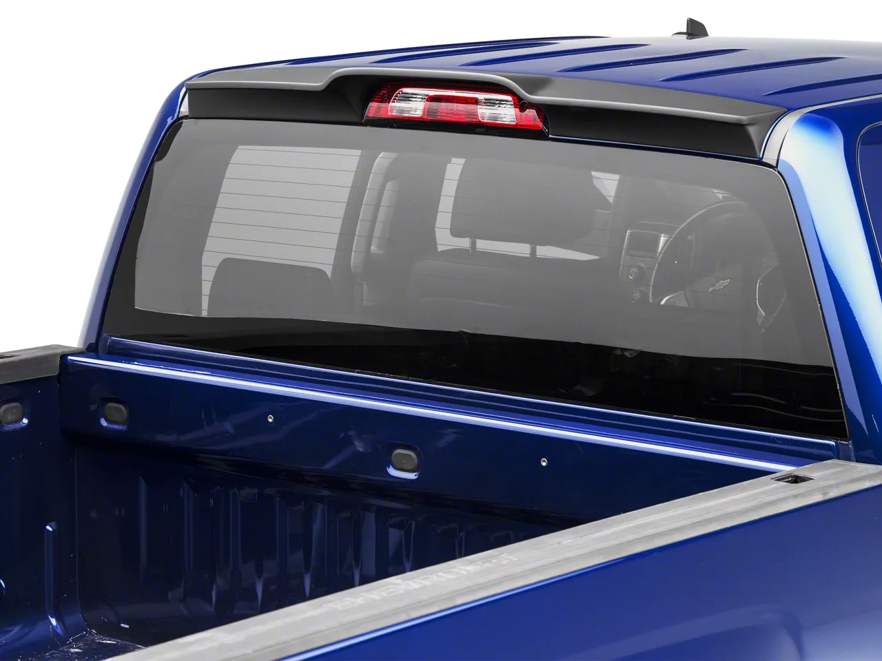 RedRock Rear Truck Cab Spoiler; Matte Black (14-18 Sierra 1500 Double Cab, Crew Cab)