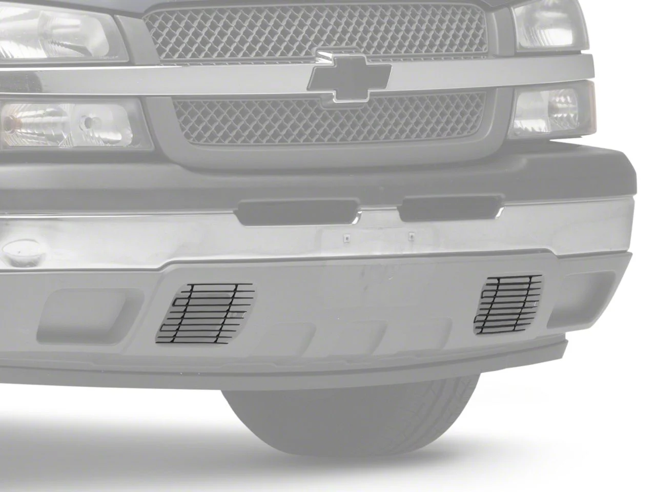 RedRock Tow Hook Lower Grille Insert; Black (05-06 Silverado 1500)