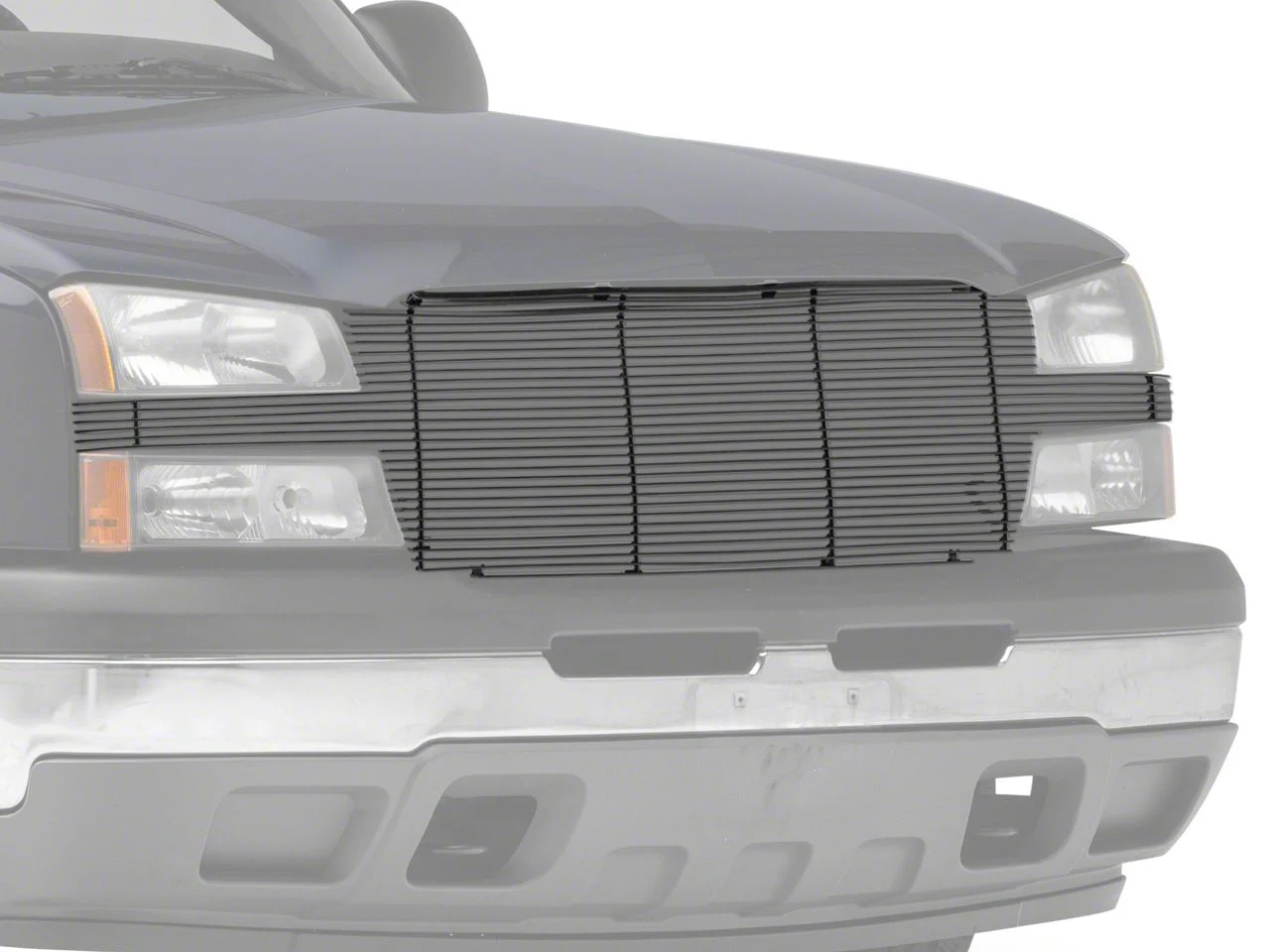 RedRock Upper Replacement Grille; Black (03-06 Silverado 1500)