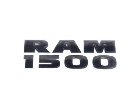 Mopar RAM 1500 Front Door Emblem; Gloss Black (09-18 RAM 1500)