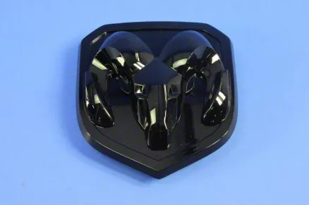 Mopar RAM Head Grille Emblem; Gloss Black (13-18 RAM 1500)