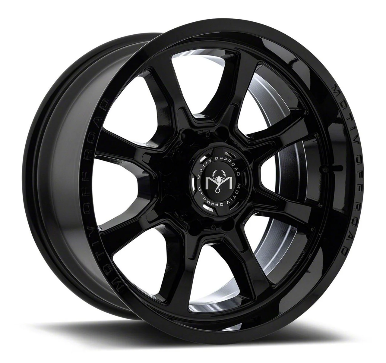 Motiv Offroad Glock Gloss Black 6-Lug Wheel; 17x9; 0mm Offset (15-20 Tahoe)