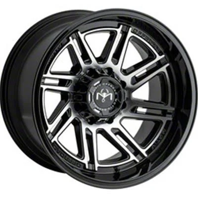 Motiv Offroad Millenium Series Gloss Black with Chrome Accents 6-Lug Wheel; 17x9; 0mm Offset (15-20 Tahoe)