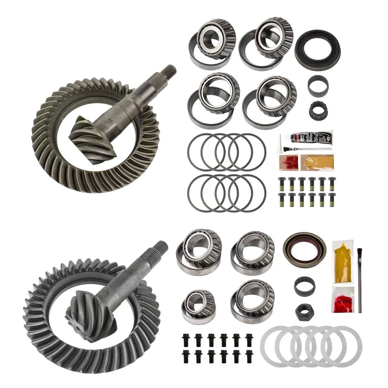 Motive Gear 9.25-Inch Front and 11.50-Inch Rear Axle Complete Ring and Pinion Gear Kit; 4.10 Gear Ratio (14-18 4WD RAM 2500)