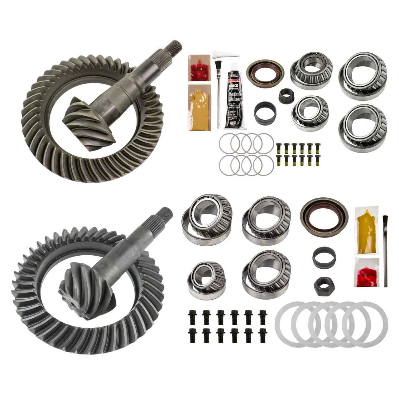 Motive Gear 9.25-Inch Front and 11.50-Inch Rear Axle Complete Ring and Pinion Gear Kit; 4.10 Gear Ratio (14-16 4WD RAM 3500)
