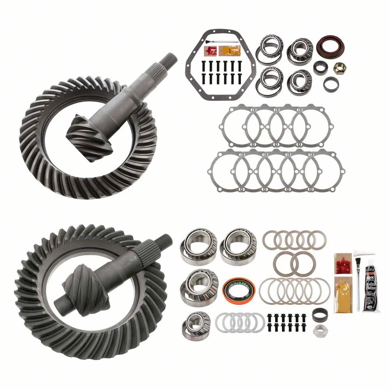 Motive Gear 9.25-Inch Front and 10.50-Inch Rear Axle Complete Ring and Pinion Gear Kit; 4.56X Gear Ratio (11-18 4WD Sierra 2500 HD)