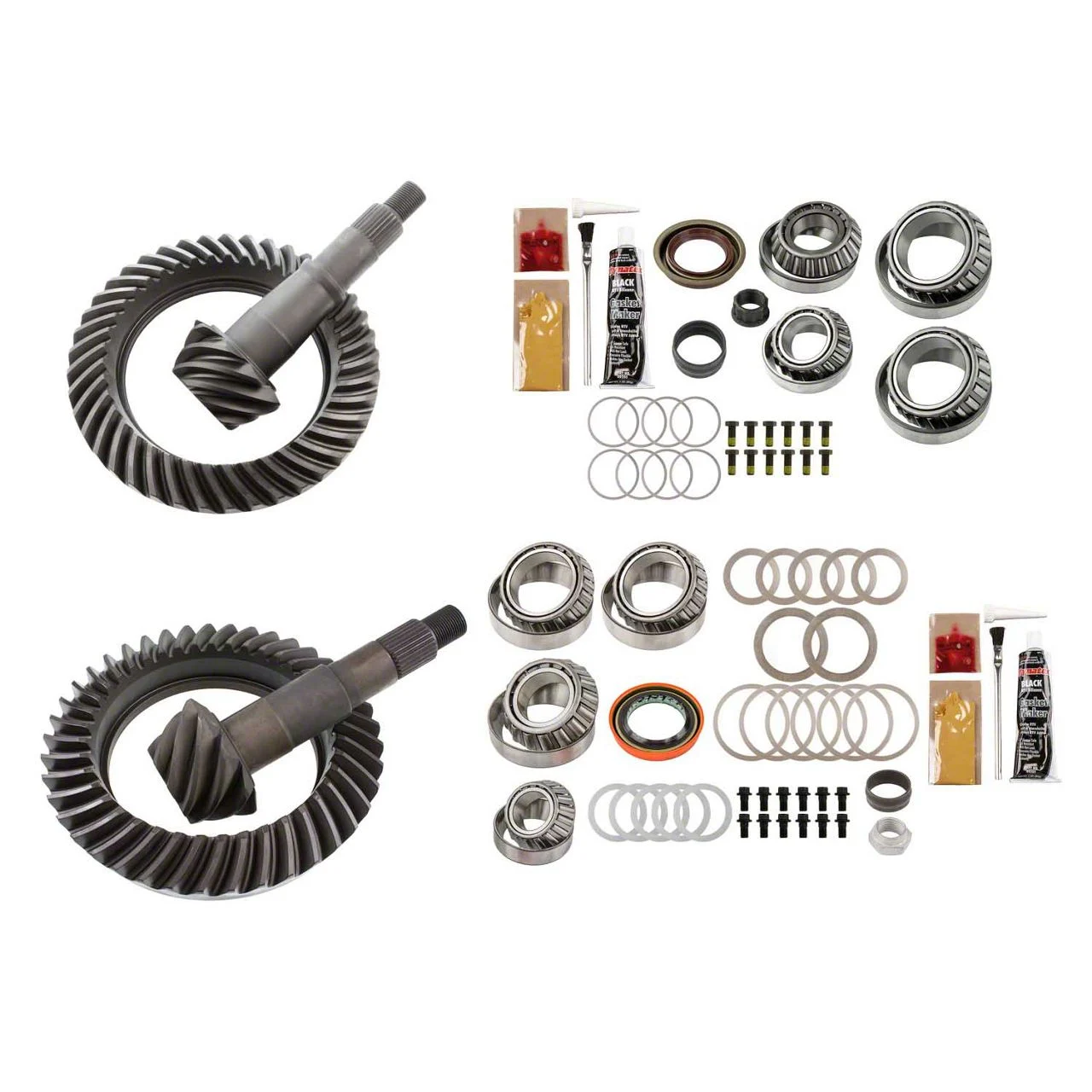 Motive Gear 9.25-Inch Front and 11.50-Inch Rear Axle Complete Ring and Pinion Gear Kit; 4.56 Gear Ratio (11-18 4WD Sierra 2500 HD)