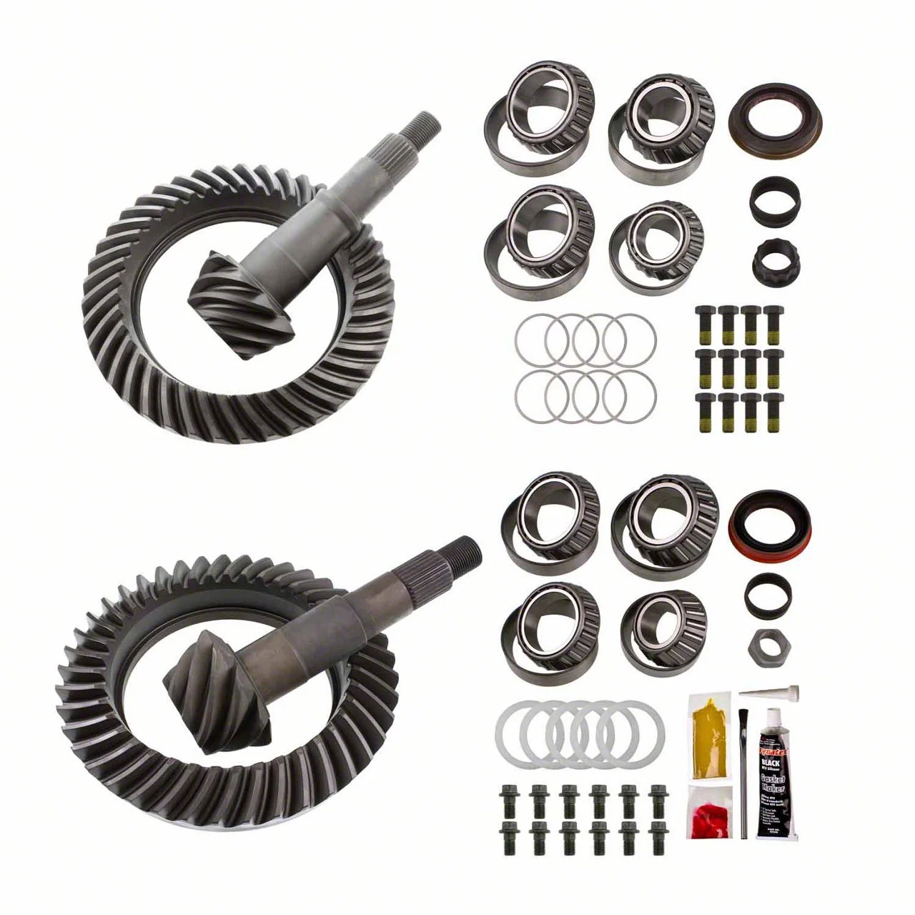 Motive Gear 9.25-Inch Front and 10.50-Inch Rear Axle Complete Ring and Pinion Gear Kit; 4.56 Gear Ratio (07-10 4WD Silverado 3500 HD)