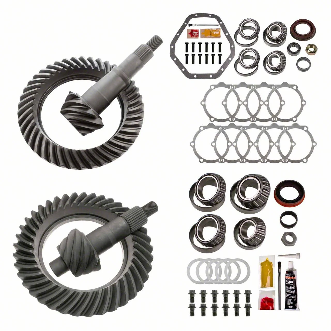 Motive Gear 9.25-Inch Front and 10.50-Inch Rear Axle Complete Ring and Pinion Gear Kit; 4.56X Gear Ratio (07-10 4WD Silverado 3500 HD)