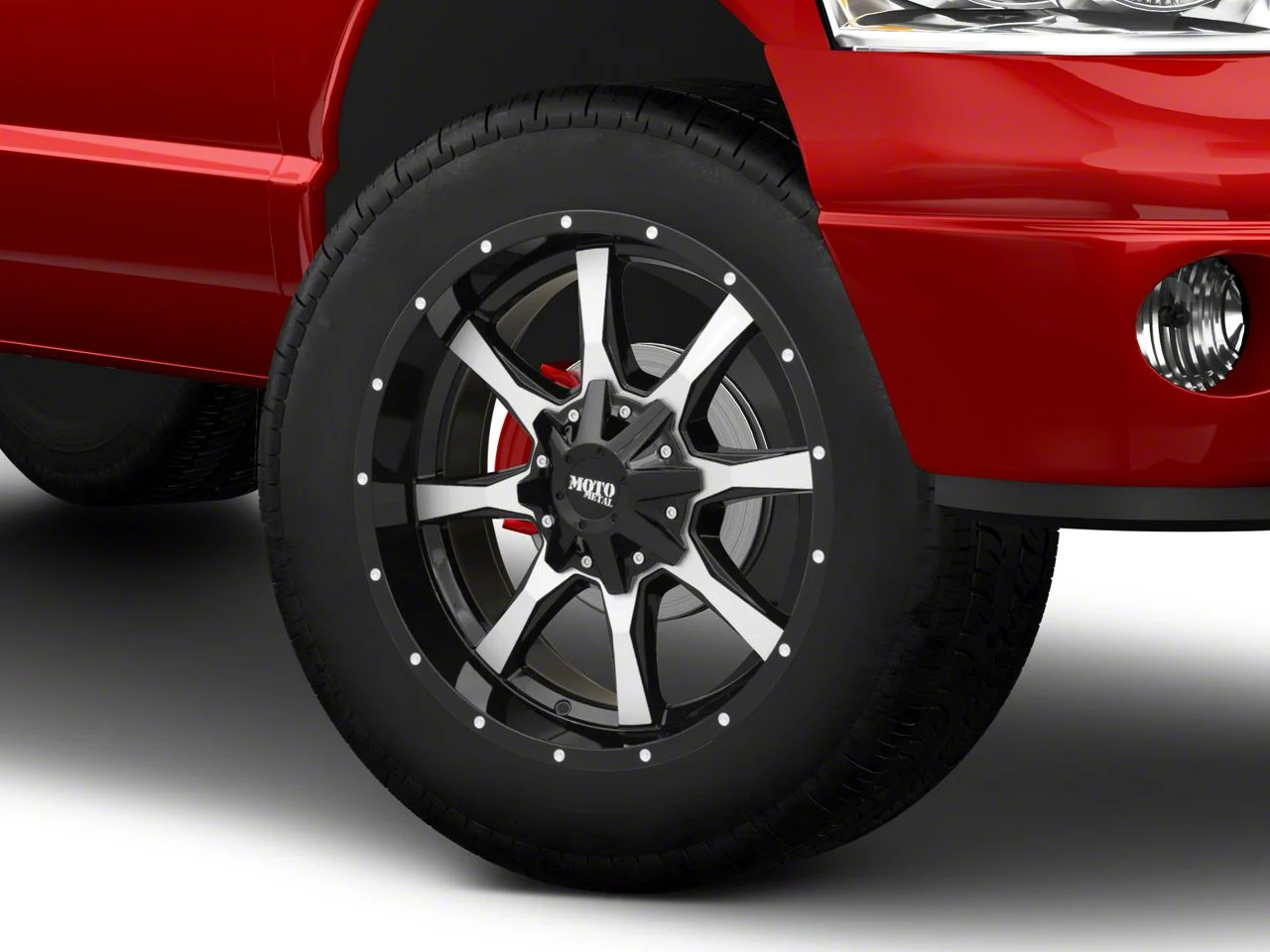 Moto Metal MO970 Gloss Black Machined 8-Lug Wheel; 20x10; -24mm Offset (03-09 RAM 3500 SRW)