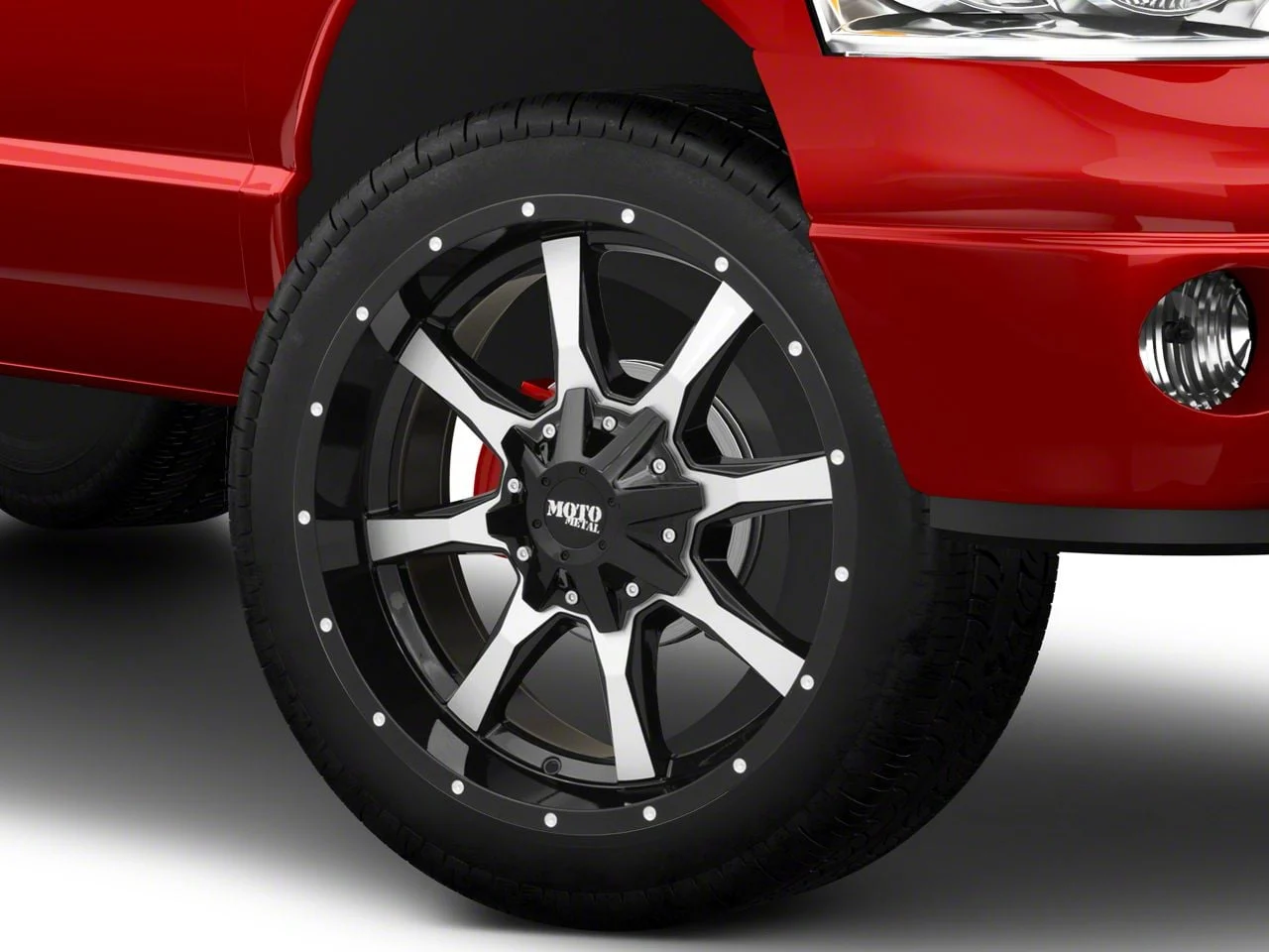 Moto Metal MO970 Gloss Black Machined 8-Lug Wheel; 22x12; -44mm Offset (03-09 RAM 3500 SRW)