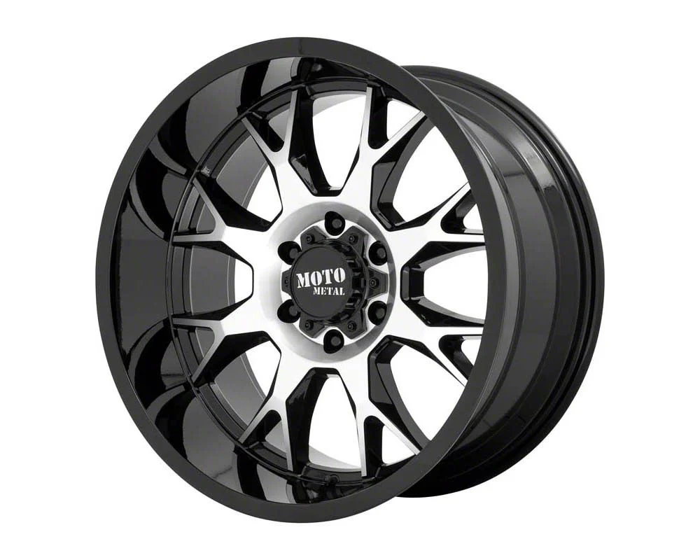 Moto Metal MO806 Gloss Black Machined 8-Lug Wheel; 22x12; -44mm Offset (10-18 RAM 2500)