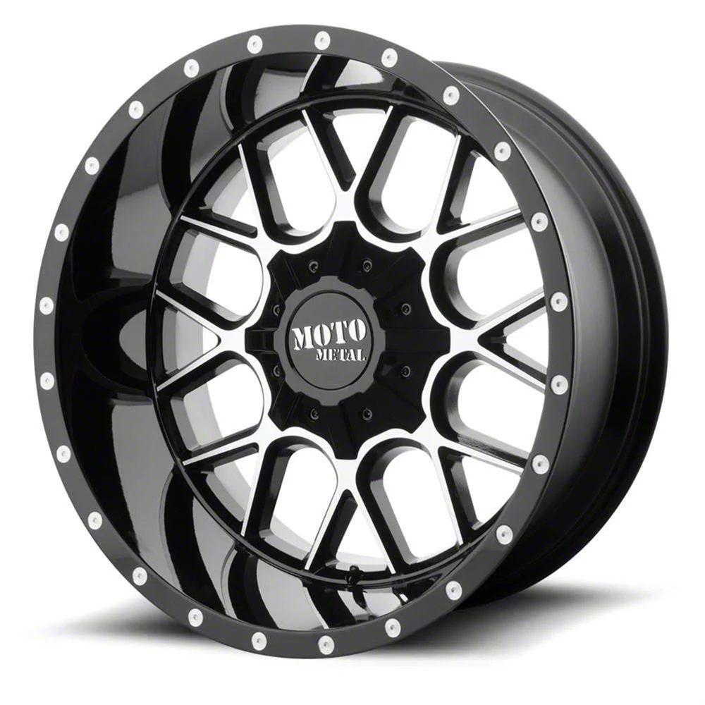 Moto Metal MO986 Siege Gloss Black Machined 8-Lug Wheel; 20x12; -44mm Offset (10-18 RAM 2500)