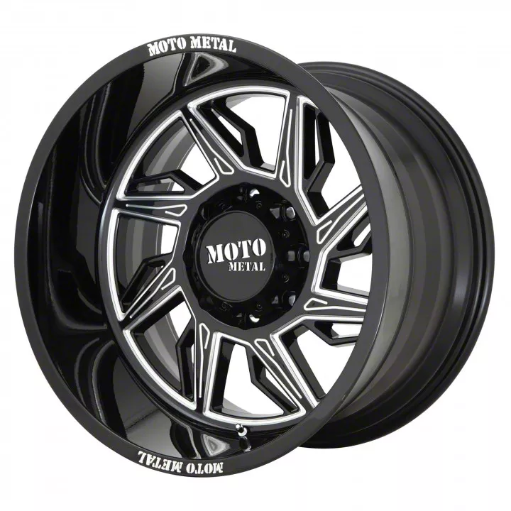 Moto Metal MO997 Hurricane Gloss Black Milled 8-Lug Wheel; Passenger Side; 20x12; -44mm Offset (10-18 RAM 2500)